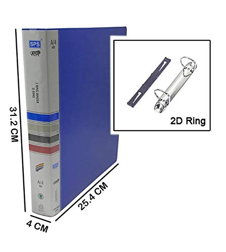 Image of 2D Ring Binder File,Plastic File Folder Legal Size Tough & Durable Ring Binder (F /S-Legal 2D Blue - 2)