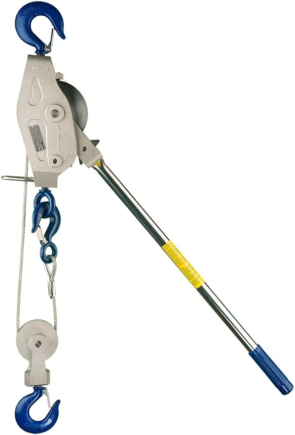 Lug-All 4000-20 Medium Frame Cable Ratchet Winch Pulley Hoist, 2 ton Capacity, 10' / 20' Lifting Height by Lug-All