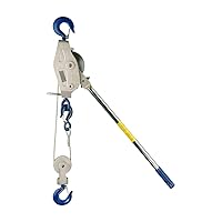 Vista 1 de Lug-All 4000-20 Industrial-Grade Cable Come Along Ratchet Winch Hoist Featuring Double or Single Line Lift Capabilities With 2 Ton Capacity