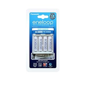 Panasonic eneloop, USB-laadapparaat, voor 2/4 NiMH-accu’s AA/AAA, met micro USB-laadkabel en 4 x eneloop AA mignon, min…