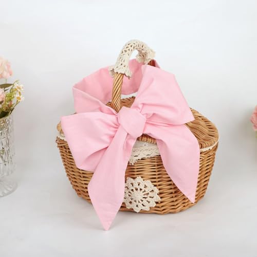 Image of Newborn Swaddle Sash, Soft Cotton Bow Decorative Strap for Swaddles, Adorable Maternity Bow Sash, 70x5.5 Inch, Pink