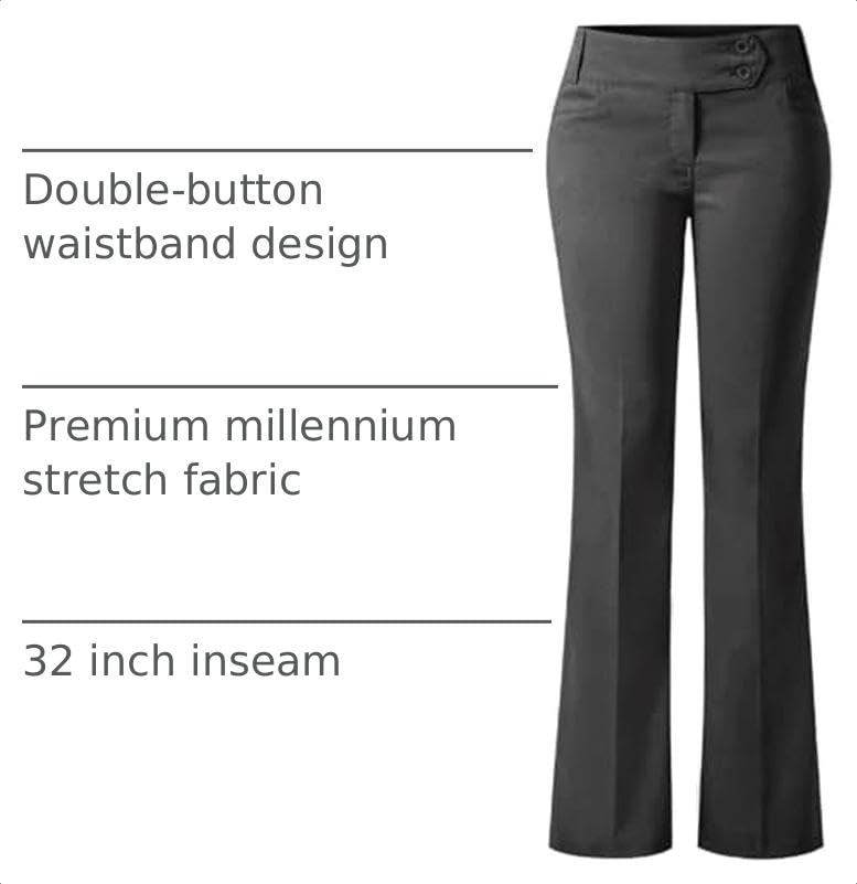 Image of Design by Olivia Women's Dress Pants Bootcut Work Slacks Stretch Office