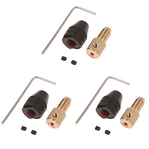 Drill Set bit Electric Motor Shaft Mini Drill Chuck Fixture Drill Bit Micro Drill Chuck Hex Drill Chuck Adapter Drill Collet Adapter(2)
