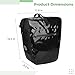 Deskium Tear-Resistant Waterproof Pannier, Large Cargo Saddle Bag, Quick Release System, For Road & Mountain Bikes, Black, 16.5 X 12.8 X 6.5 In