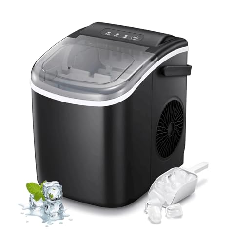 Máquina fabricadora de hielo portátil para hotel, capacidad 1,2 L, con opción de cubos pequeños y grandes, para hogar/cocina/acampada/RV (limpieza automática + UV) miniatura 2