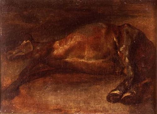 Cuadro en lienzo Dead Horse Gericault decoración de pared oficina lienzo 60x90cm