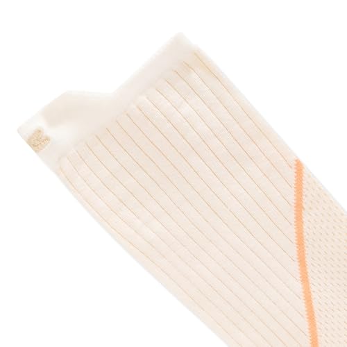 Lacoste Unisex Mid-Calf Cotton Socks, 35-38, White/Beige/Orange4