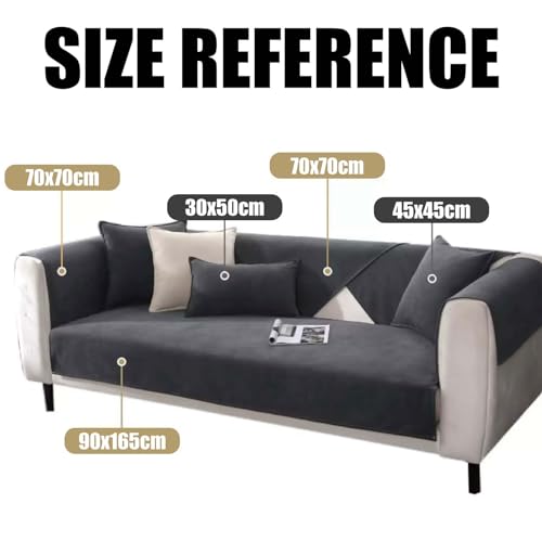 Housse de canapé en chenille souple Slish pour canapé 3 et 2 places et fauteuil - 3