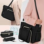 BAFASO Wearable Breast Pump Bag with Cooler and Laptop Sleeve, Black | Compatible with Momcozy, Paruu and Most Wearable Breast Pump, For Working Moms