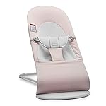 BabyBjrn Bouncer Balance Soft, Light Gray Frame, Cotton/Jersey, Light Pink/Gray