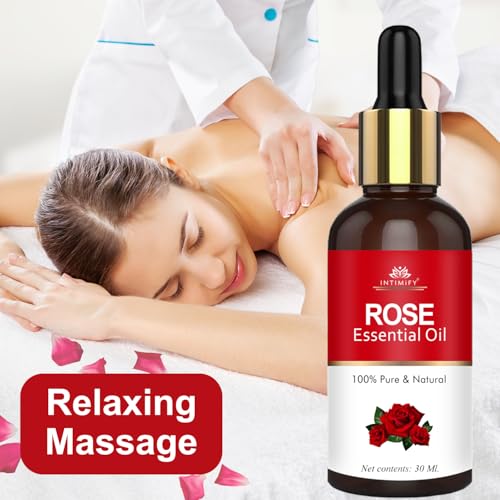 Image of INTIMIFY Rose Essential Oil For Hair, Face Glow, Diffuser 30 ml (Pack of 1)