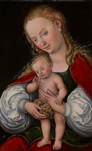 Toile la Chasse au Cerf Lucas Cranach Affiche Portrait Décoration Murale Salon Chambre 60x90cm