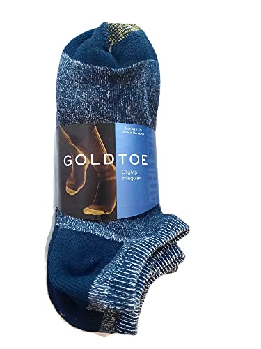 Gold Toe Men's Socks No Show 6-Pack Liner Breathable Soft Cotton Blend Slightly Irregular Slightly Irregular