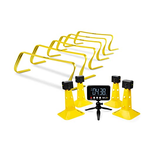Image of SKLZ 6X Ultra Durable Agility Hurdles - for Athletes of All Skill Levels,6pk of 6-in Tall Hurdles,Bright Yellow Color,Made of Durable, Composite Materials,Easy to Set up & Transport,Comes w /Carry Bag