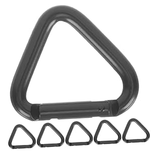 JUMPLAWN Dreieck Karabiner Clip Schwarz 6 Stücke