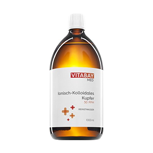 Cobre Coloidal 50 Ppm, Altamente Concentrado, Nivel de Pureza 99.99%, 1000 ml