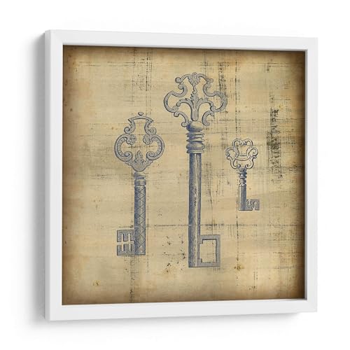Canvas Lab | Antique Appraisal VII by Vision Studio | 15 x 15 in | Fine Art Framed Print, Frame Color: White | Vintage | Wall Decor for Bedroom, Living Room or Office