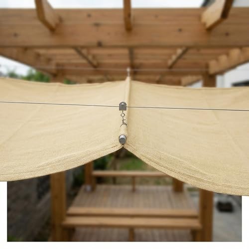 Voile d'ombrage rétractable anti-UV et store de plafond avec kit de montage - 8