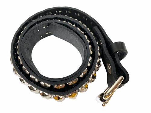 Grade A Two Row Pyramid Stud Belt Made In USA Genuine Leather Punk Goth Style3