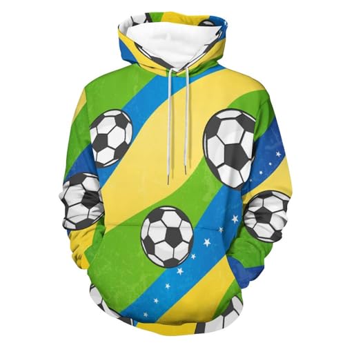 Sweat à capuche football unisexe UMENG pull sport noir taille S
