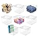 mDesign Caja organizadora con Asas integradas – Organizador Transparente de diseño Atractivo – Cajas de plástico Ideales para Guardar Juguetes – Juego de 8 – Transparente