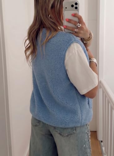 Sherpa Fleece Vest with Pockets - image 2
