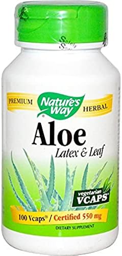 Nature's Way Aloe Latex with Fennel 140 mg, for Occasional Constipation, 100 Vegan Capsules, Pack of 2