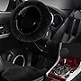 Wazzh 7PCS Set car Interior Aesthetic Accessories, Fluffy 15 inch Steering Wheel Cover, armrest pad, seat Belt Cover,Gear Shift Cover, Fit Girly car Accessories for Women.