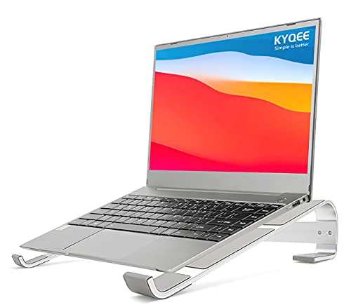 Laptop Riser for Desk, KYQEE Laptop Stand, Ergonomic Aluminum Computer Stand for Laptop, Ventilated Notebook Stand Compatible with MacBook Air Pro, Dell XPS, HP, More 11-17.3 Inches Work from Home