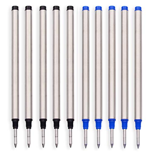 Recharges pour stylo roller en lot de 10 pour optimiser vos prises de notes au bureau et à l'école