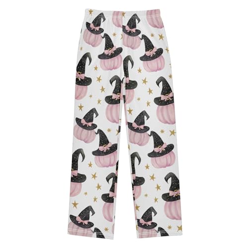 Halloween Pajama Pants Pumpkin Star Magic Hat Long Sleep Pants Lounge Bottoms