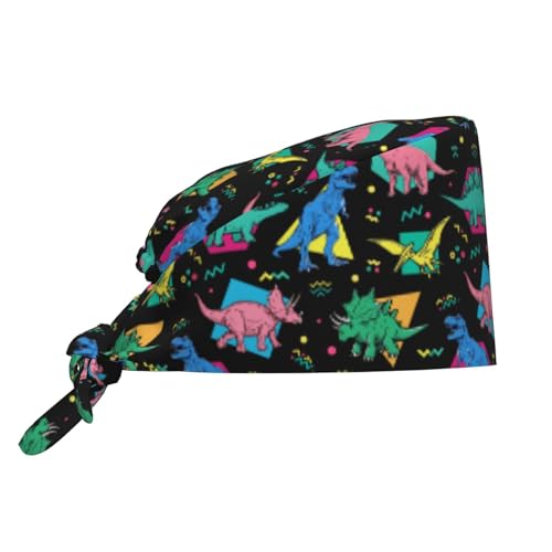Image of Working Cap Scrub Cap with Sweatband Adjustable Unisex Tie Back Hat for Cleaning Farm Nursing