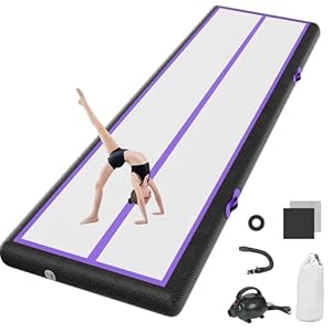 colchoneta gimnasia artistica 10cm gruesa 2M tumbling gimnasia colchoneta Inflable Tumbling Mat Estera de Yoga Taekwondo con Bomba eléctrica
