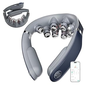 SKG® Das Original faltbare Nackenmassagegerät mit Wärme kabellos tragbar Puls- und Vibrationsmassage Geschenk für Damen Herren, G7 Pro Fold