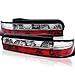 SPEC-D TUNING Red Clear Lens Tail Lights Compatible with 1989-1994 Nissan 240SX S13 2DR Couple Left + Right Pair Assembly