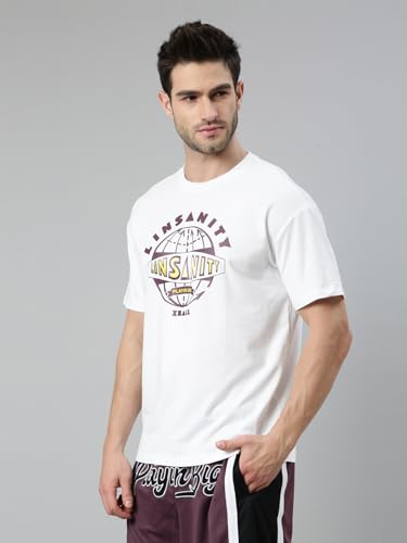 Image of XTEP Playing Big Xball Series Basketball T-Shirt, Skin Friendly Technology, Athletic Elasticity, Silky Material, Printed Pattern, Round Neck, Basketball T-Shirt for Men - Pearl White
