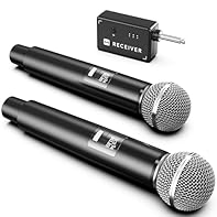 [2025 Upgraded Connection Technology]--Wireless microphones adapts two smart chips with high-speed processing capability, letting each chip deal with one microphone which makes the signal receiving more stable and faster. No more worry about latency ...