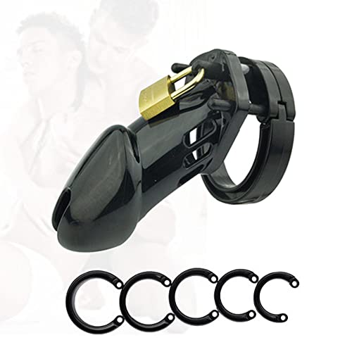 Protector de jaula de plástico para hombres Cerradura práctica ajustable + anillos de 5 piezas Cover