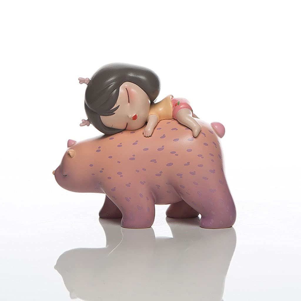 Sculpture Śliczne ręcznie malowane mała dziewczynka bajki dekoracji małe dekoracje domowe Dekoracje Desktopowe Cooler Cute Handmade prezenty Statue (Color : A)