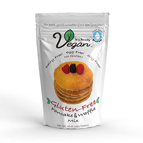 It's Really Vegan Gluten Free Pancake & Waffle Mix | Dairy Free, Egg Free, And Soy Free Mix Pancake Waffle | Serving Size 1/3 Cup Mix (40G) (Gluten Free) #TOP3