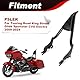 Motorrad Abnehmbare Sissybar Rückenlehne Beifahrer 22 Zoll Zweck Sitz Rückenlehne Kissen Verstellbar Klappbar Abnehmbar für Touring Street Glide Electra Glide Road Glide Road King 2009-2024