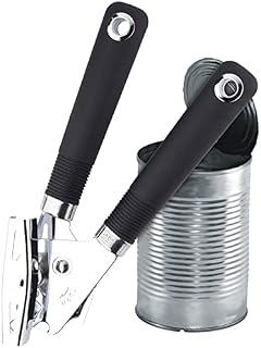 Sabatier Professional Stainless Steel Tin Can Opener - Easy, Comfortable Turning Mechanism. Cuts Inside Rim of Tin. Soft Grip Handles. Dishwasher Safe. 25 Year Guarantee.