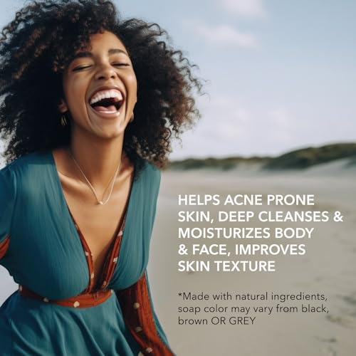 O Naturals African Black Soap Cleansing Bar, Gentle Exfoliating, Enriched with Shea Butter, Ideal for All Skin Types, Milled for Smooth Lather, Cruelty-Free