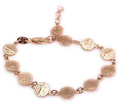 Art & Designs By Aa Blessing Religious Bracelet Saint Benedict Gold Metal Charms Protection Jewelry #TOP4