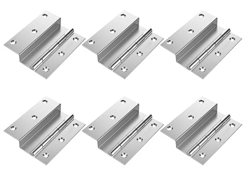 Image of Atlantic Stainless Steel L-Hinges 3 inch X 3 /4 inch X12 MM Matt Finish Pack of 06