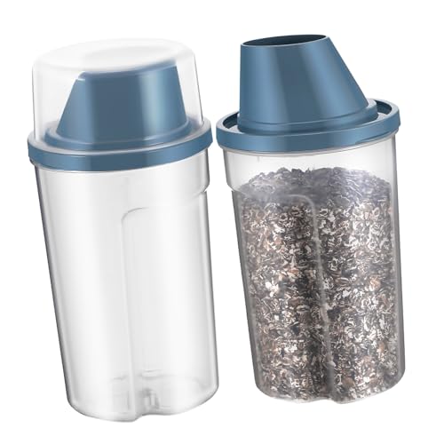 Abaodam 2Pcs Airtight Pet Food Storage Containers Durable Dog Food Bins with Easy Pour Spout for Freshness Mess Dispensing Cat Dog Supplies