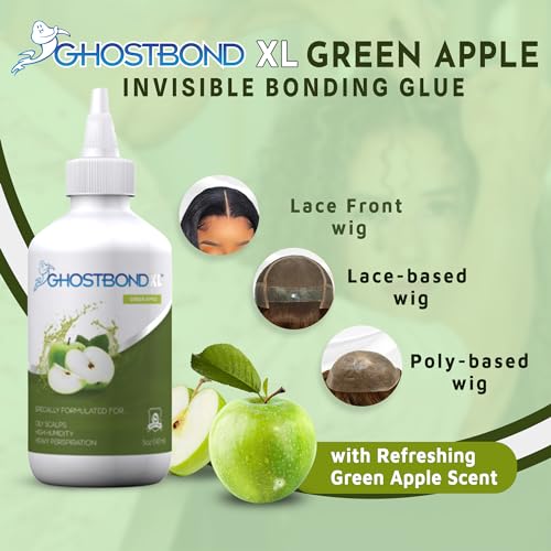 Adhesivo para pelucas Ghost Bond XL Manzana 5oz para un look impecable 7
