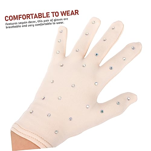 VANZACK Sequin Stage Gloves for Women Formal Dance Party Performance Gloves Decorative for Girls3