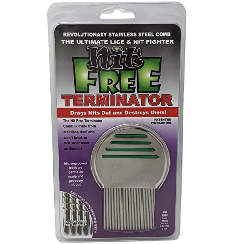Nit Free Terminator Lice Comb, Professional Stainless Steel Comb For Head Lice Treatment, Pack Of 48 #TOP1