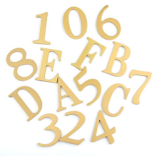 Mellewell 2-1/2 Self-Adhesive Solid Brass Floating House Numbers Door Sign, Number 7 Seven